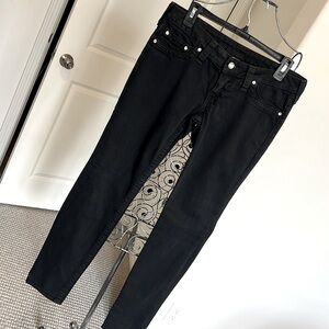 True Religion super low rise black jeans Size 28.